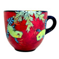 Large Cup with Frogs on Cherry Cherry