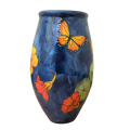 Luna Vase with Nasturtiums and Monarchs on Tsunami