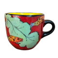 Large Cup with Fish on Cherry Cherry