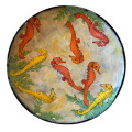 Medium Platter with Seahorses on Peach Blush