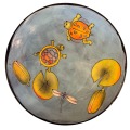 Dinner Plate with Turtles and Dragonflies on Turquoise
