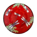 Dinner Plate with Dragonflies on Cherry Cherry